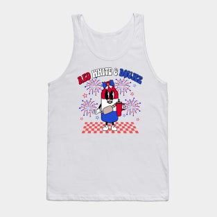 Red White & Boujee Bomb Pop Stanley Tumbler Faux Sequins, Fourth Of July Tank Top